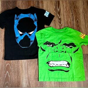 Marvel Graphic Tee Bundle - 5T - Black Panther & The Hulk
